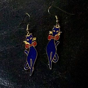 Blue Siamese Cat Earrings